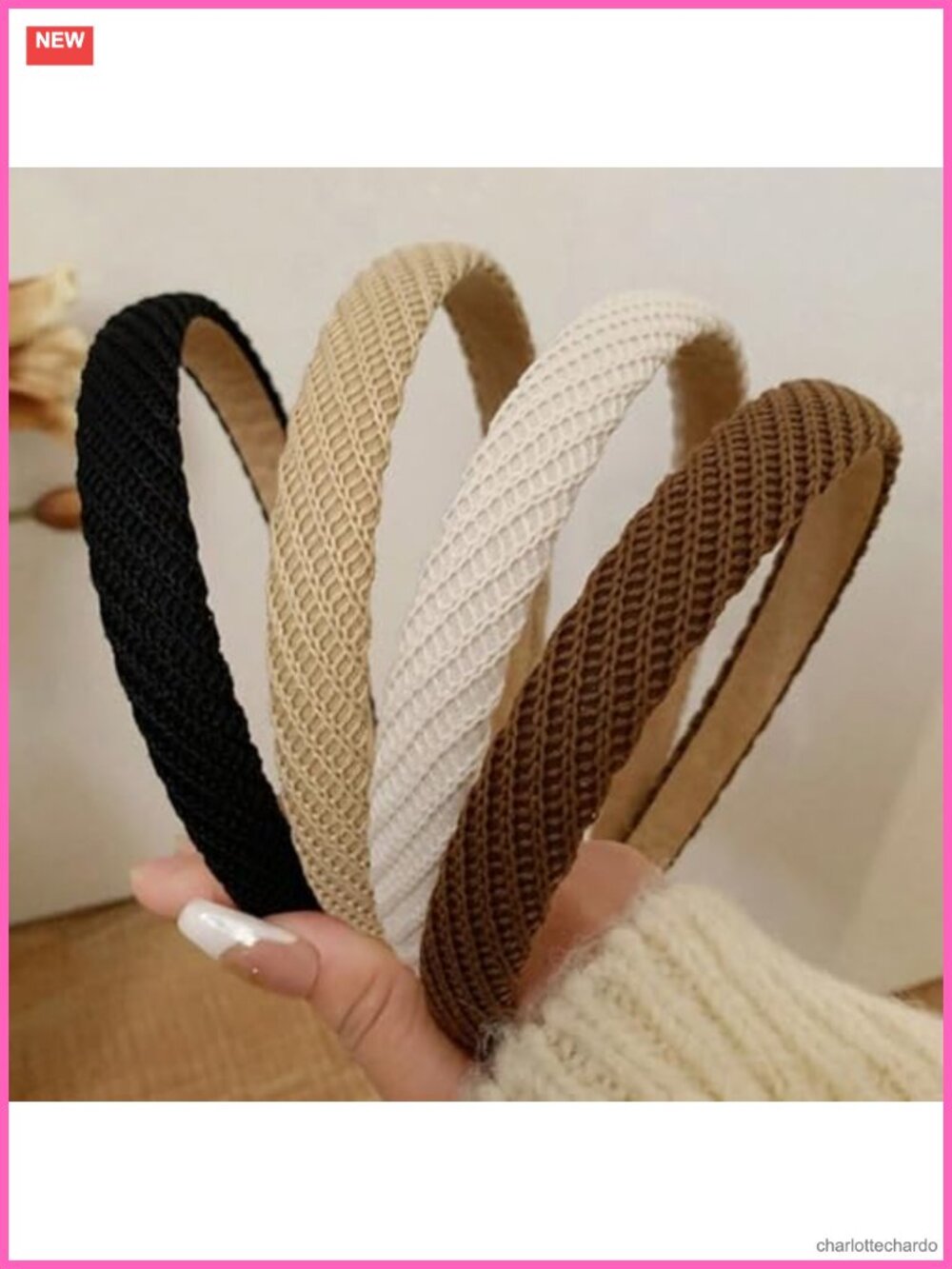 Thin Knitted Non Slip Headbands Hair Accessories 4 Pack